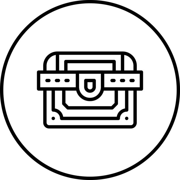 Ilustración del icono vectorial del tesoro del conjunto de iconos de la historia