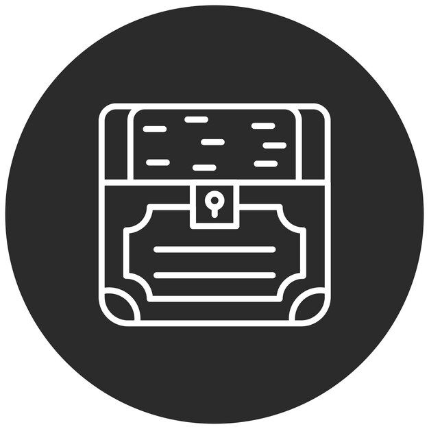 Ilustración del icono vectorial del tesoro de un conjunto de iconos medievales