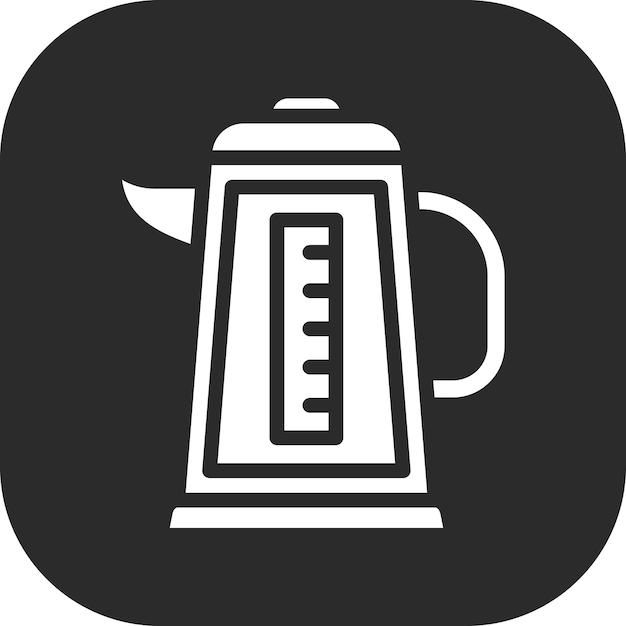 Ilustración del icono vectorial de la tetera del conjunto de iconos de dispositivos electrónicos