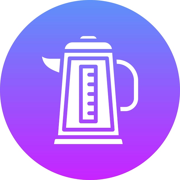 Ilustración del icono vectorial de la tetera del conjunto de iconos de dispositivos electrónicos