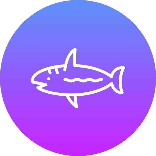 Ilustración del icono vectorial de tiburón del conjunto de iconos de Pirata
