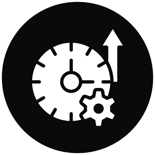 Ilustración del icono vectorial de tiempo de actividad de la red del conjunto de iconos de red
