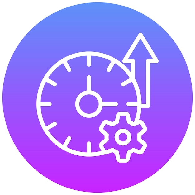 Ilustración del icono vectorial de tiempo de actividad de la red del conjunto de iconos de red