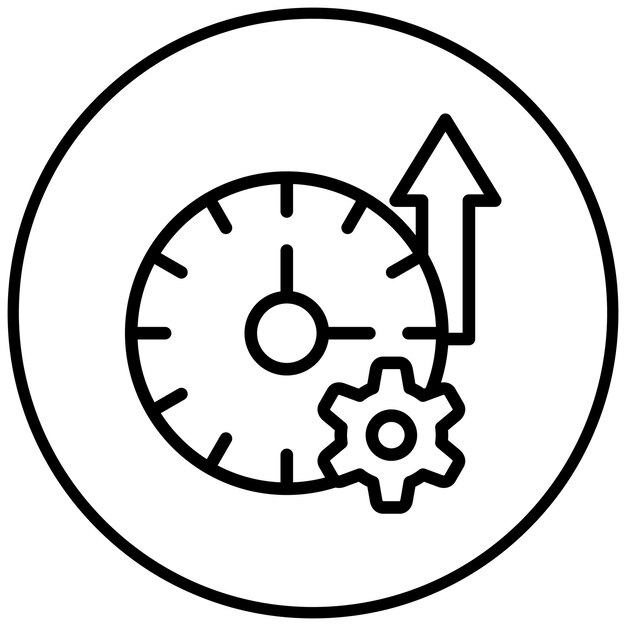 Ilustración del icono vectorial de tiempo de actividad de la red del conjunto de iconos de red