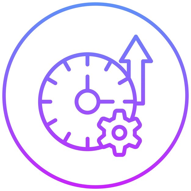 Ilustración del icono vectorial de tiempo de actividad de la red del conjunto de iconos de red