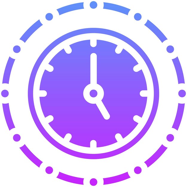 Ilustración del icono vectorial de tiempo del conjunto de iconos de Gig Economy