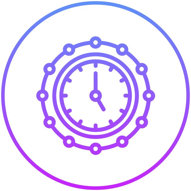 Ilustración del icono vectorial de tiempo del conjunto de iconos de Gig Economy
