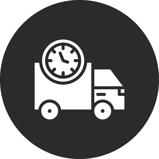 Vector ilustración del icono vectorial del tiempo de entrega del conjunto de iconos de entrega de alimentos