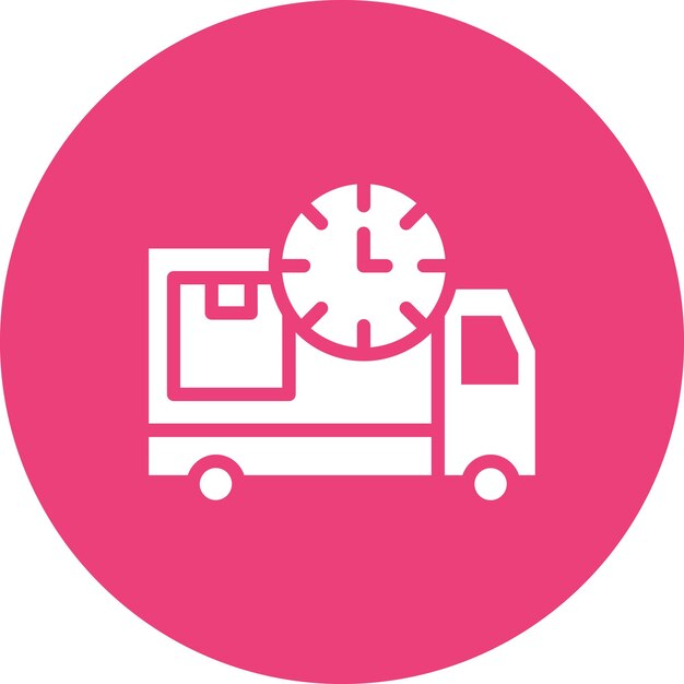 Ilustración del icono vectorial del tiempo de entrega del conjunto de iconos de entrega y logística