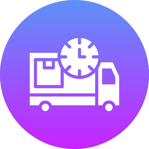 Ilustración del icono vectorial del tiempo de entrega del conjunto de iconos de entrega y logística