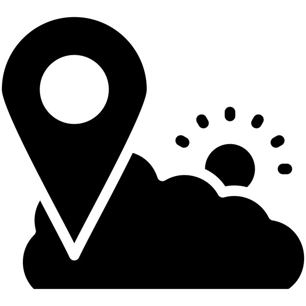 Ilustración del icono vectorial del tiempo local del conjunto de iconos de planificación de vacaciones