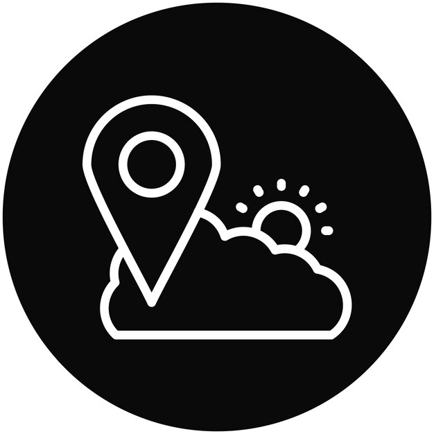 Ilustración del icono vectorial del tiempo local del conjunto de iconos de planificación de vacaciones