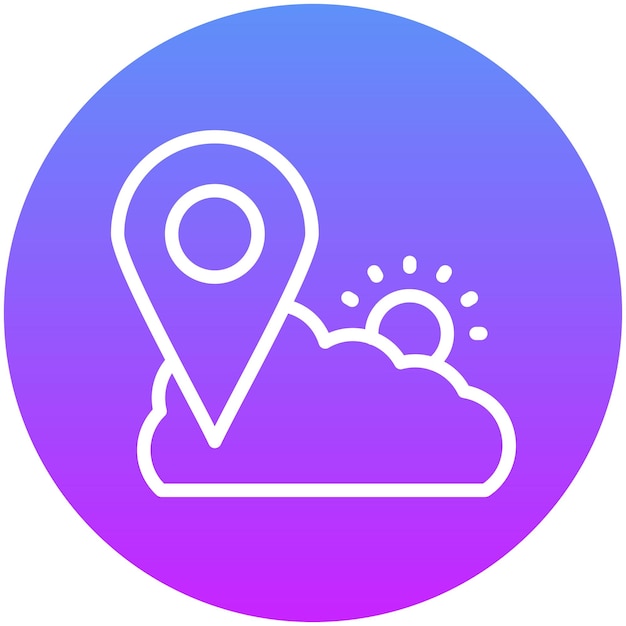 Ilustración del icono vectorial del tiempo local del conjunto de iconos de planificación de vacaciones