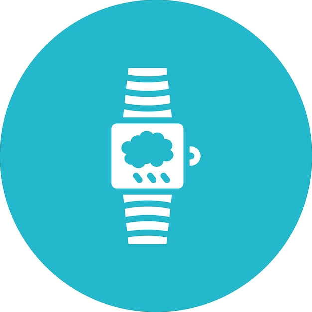Ilustración del icono vectorial del tiempo de Smartwatch del conjunto de iconos del tiempo