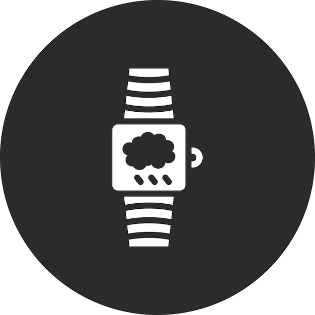 Ilustración del icono vectorial del tiempo de Smartwatch del conjunto de iconos del tiempo
