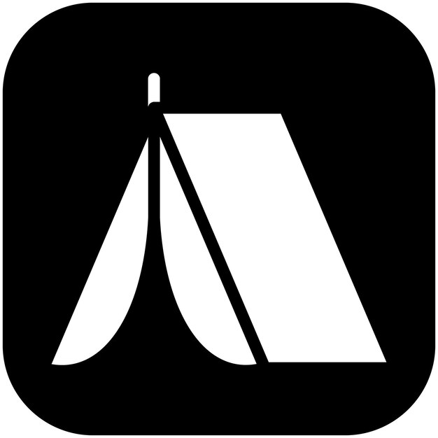 Ilustración del icono vectorial de la tienda del conjunto de iconos de pesca