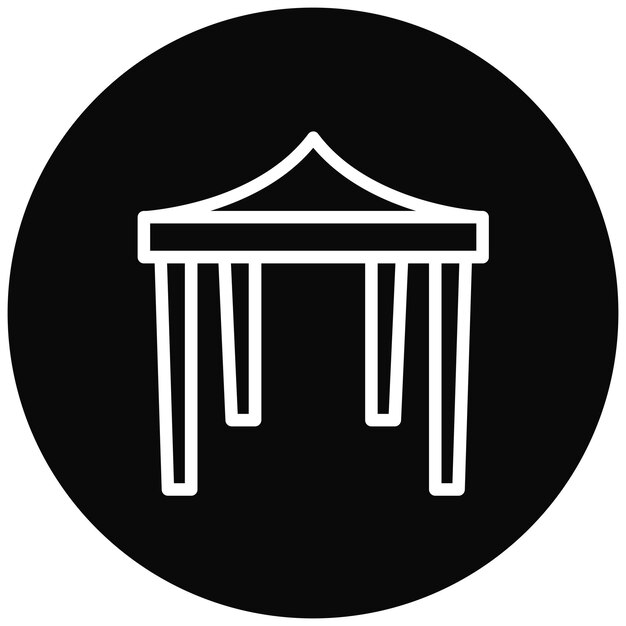 Ilustración del icono vectorial de la tienda de fiesta del iconset de Festa Junina