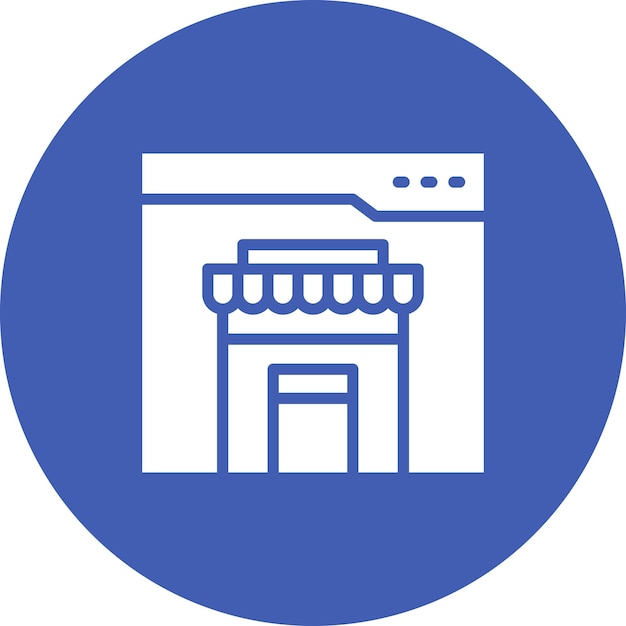 Ilustración del icono vectorial de la tienda en línea del iconset de comercio electrónico