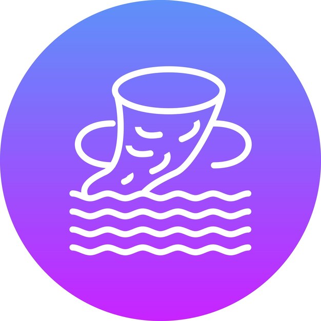 Ilustración del icono vectorial del tifón del conjunto de iconos de desastres naturales