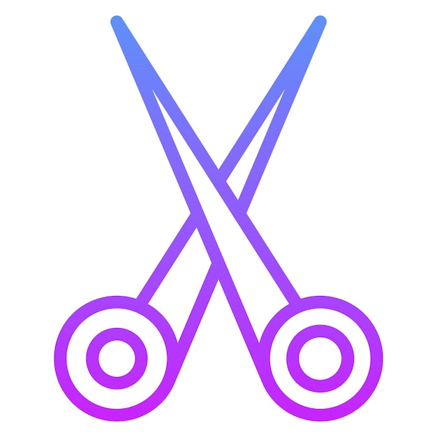 Vector ilustración del icono vectorial de tijera del conjunto de iconos de inicio de negocio