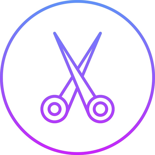 Ilustración del icono vectorial de tijera del conjunto de iconos de inicio de negocio