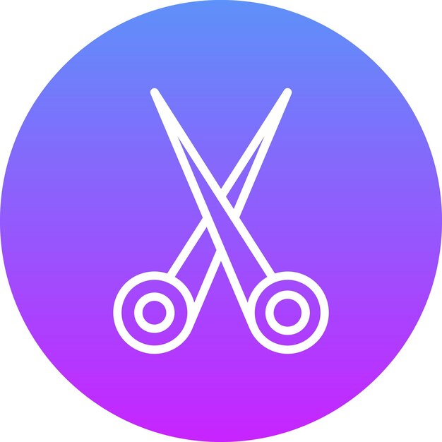 Ilustración del icono vectorial de tijera del conjunto de iconos de inicio de negocio