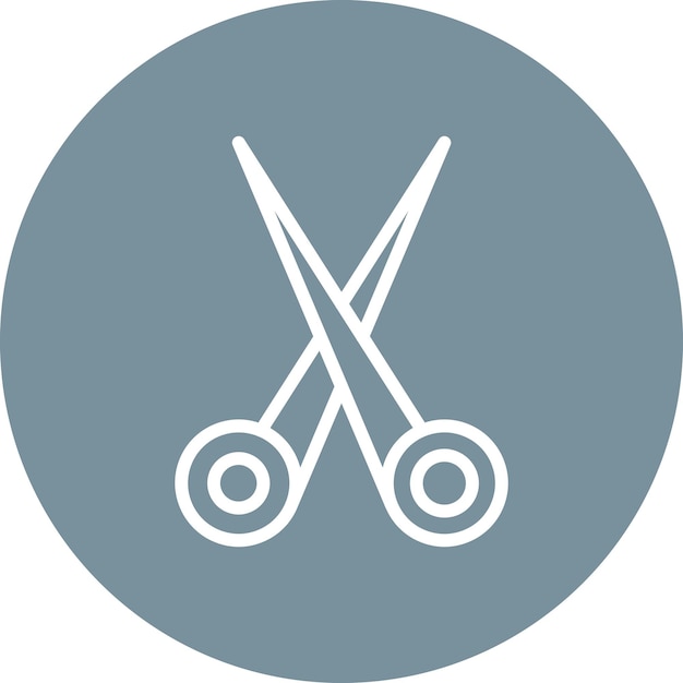 Ilustración del icono vectorial de tijera del conjunto de iconos de inicio de negocio