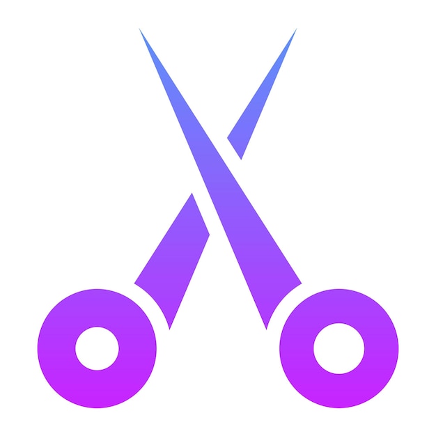 Ilustración del icono vectorial de tijera del conjunto de iconos de inicio de negocio