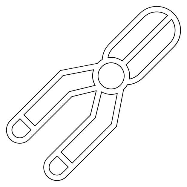 Ilustración del icono vectorial de las tijeras agrícolas del conjunto de iconos agrícolas