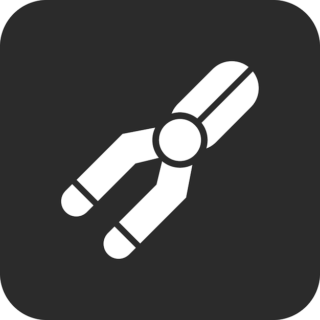 Ilustración del icono vectorial de las tijeras agrícolas del conjunto de iconos agrícolas