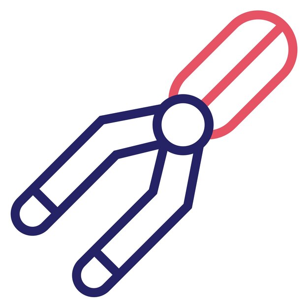 Ilustración del icono vectorial de las tijeras agrícolas del conjunto de iconos agrícolas