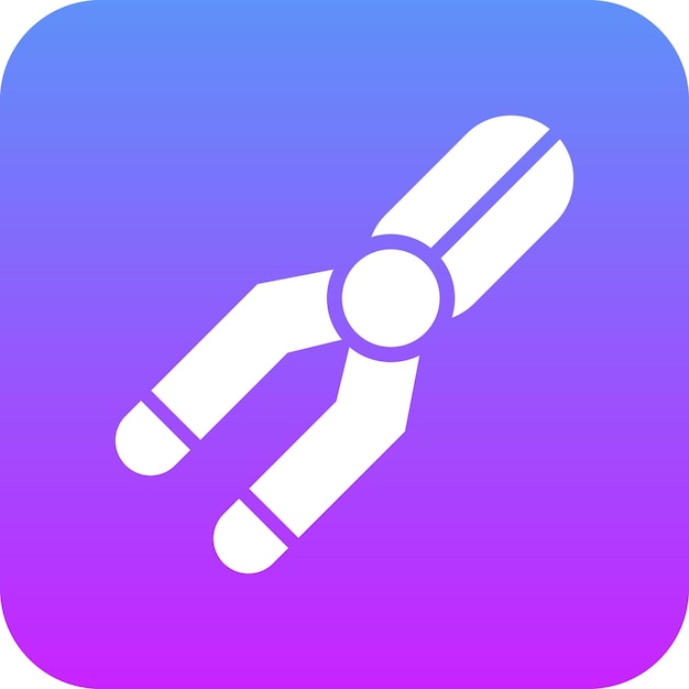 Ilustración del icono vectorial de las tijeras agrícolas del conjunto de iconos agrícolas
