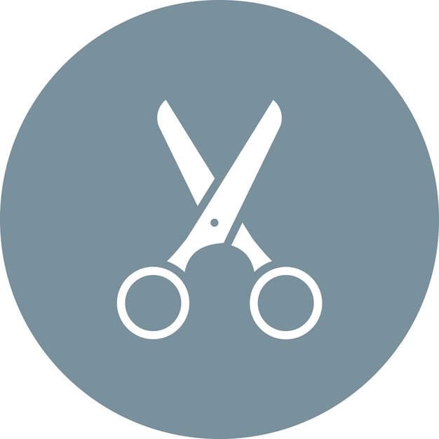 Ilustración del icono vectorial de las tijeras del conjunto de iconos del salón de peluquería