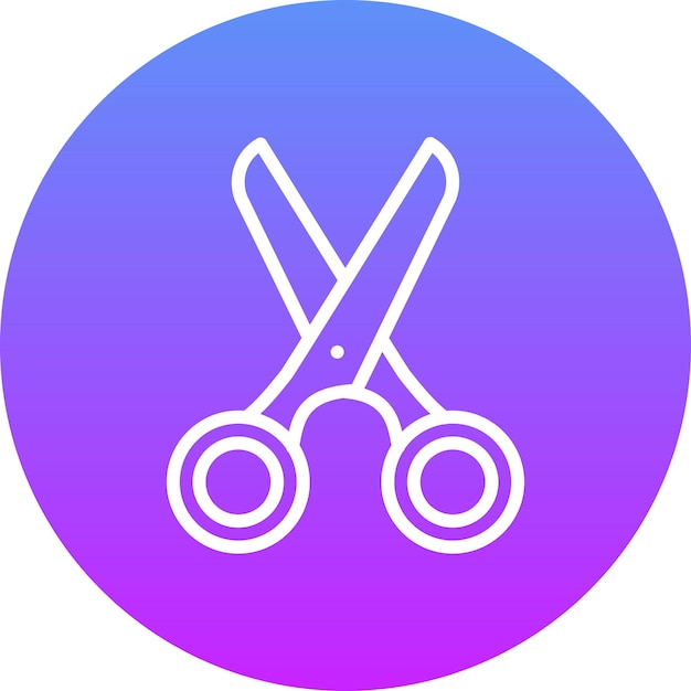 Ilustración del icono vectorial de las tijeras del conjunto de iconos del salón de peluquería