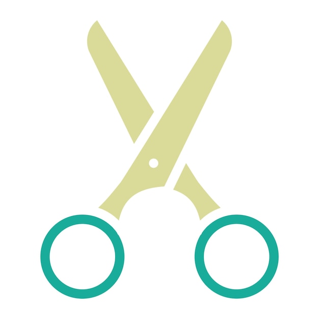 Ilustración del icono vectorial de las tijeras del conjunto de iconos del salón de peluquería