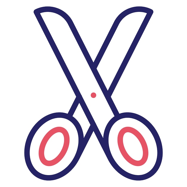 Ilustración del icono vectorial de las tijeras de Office Stationery