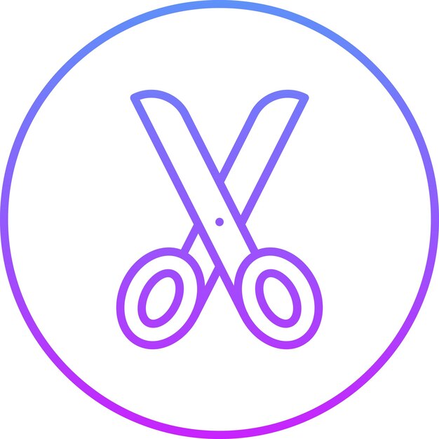 Ilustración del icono vectorial de las tijeras de Office Stationery