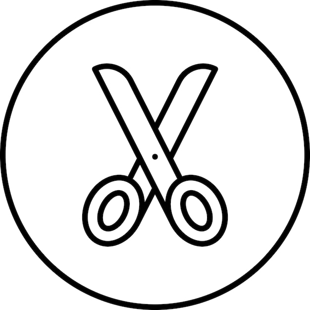 Ilustración del icono vectorial de las tijeras de Office Stationery