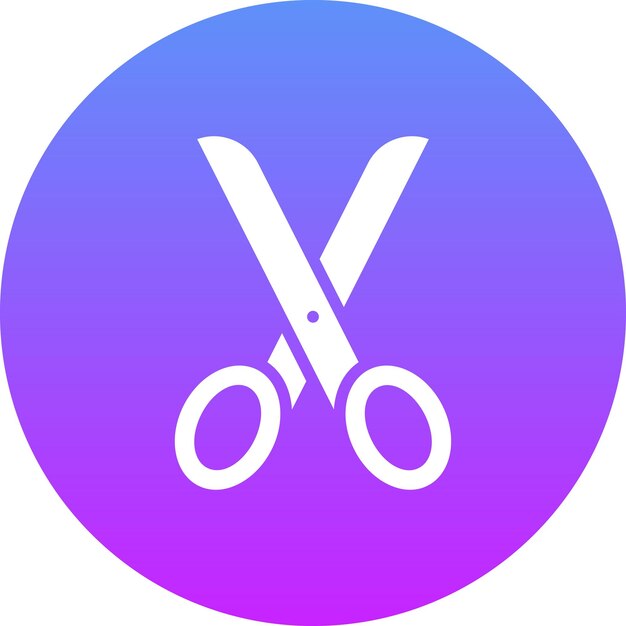 Ilustración del icono vectorial de las tijeras de Office Stationery