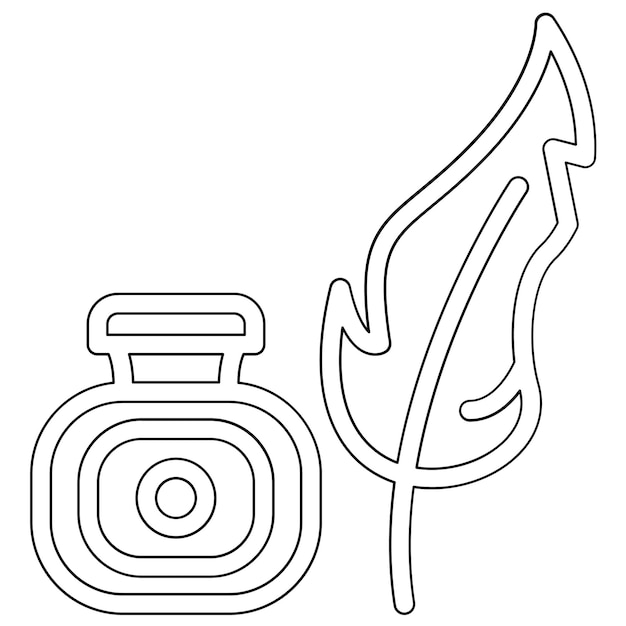 Ilustración del icono vectorial de tinta del conjunto de iconos de la civilización antigua