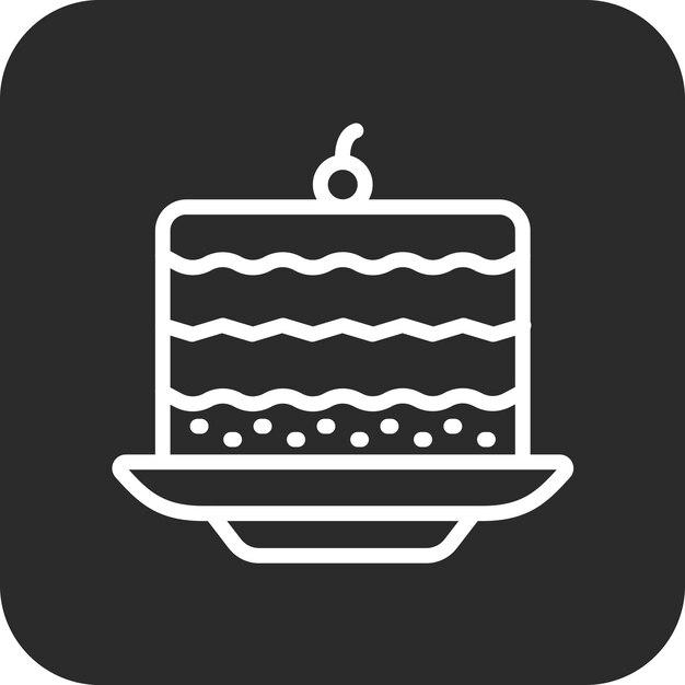 Ilustración del icono vectorial de Tiramisu del conjunto de iconos de dulces y dulces
