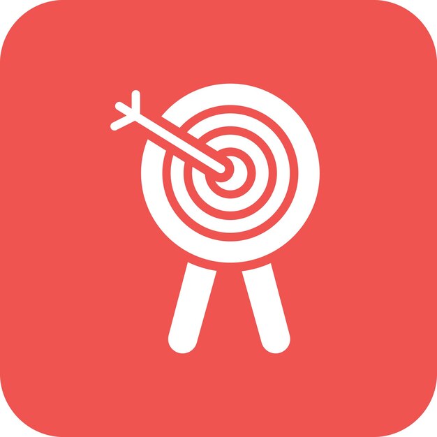 Ilustración del icono vectorial de tiro con arco del conjunto de iconos de Historia