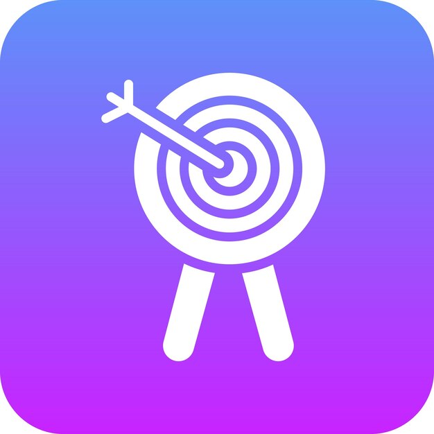 Ilustración del icono vectorial de tiro con arco del conjunto de iconos de Historia