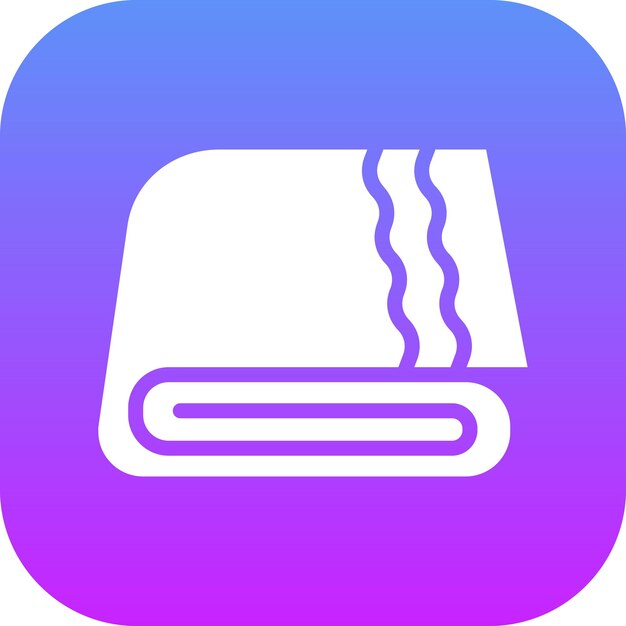 Ilustración del icono vectorial de la toalla del conjunto de iconos del gimnasio