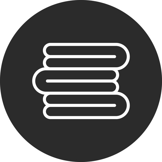 Ilustración del icono vectorial de la toalla del conjunto de iconos interiores