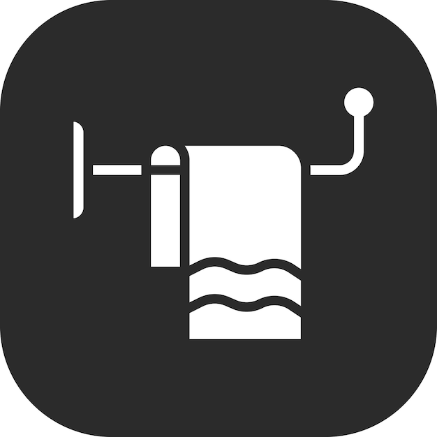 Ilustración del icono vectorial de la toalla del conjunto de iconos de la rutina de higiene