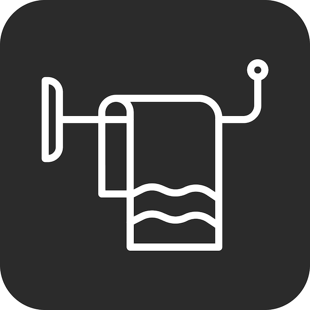Ilustración del icono vectorial de la toalla del conjunto de iconos de la rutina de higiene