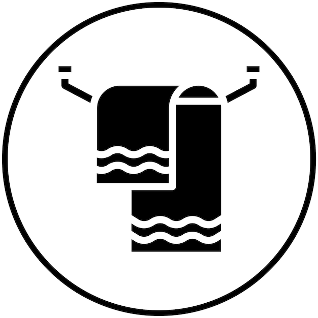 Ilustración del icono vectorial de la toalla del conjunto de iconos de Spa