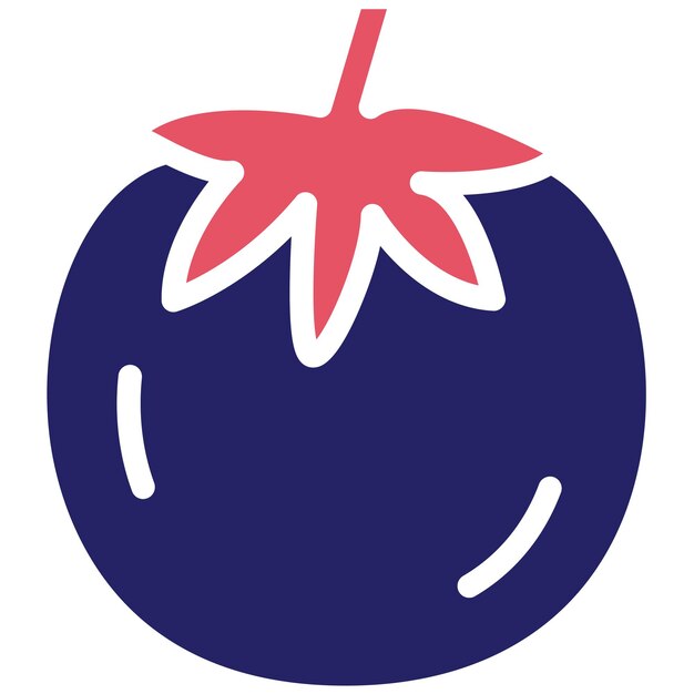 Ilustración del icono vectorial del tomate del conjunto de iconos de otoño