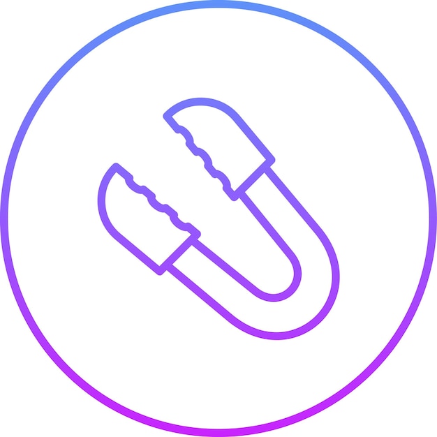 Ilustración del icono vectorial de Tongs del conjunto de iconos de Energía Nuclear